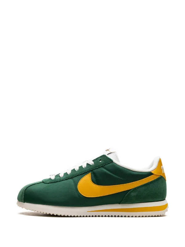 Nike Women's Cortez Yellow / Green オレゴン Women's Nike Classic Cortez Premium 'Classic Green & Yellow