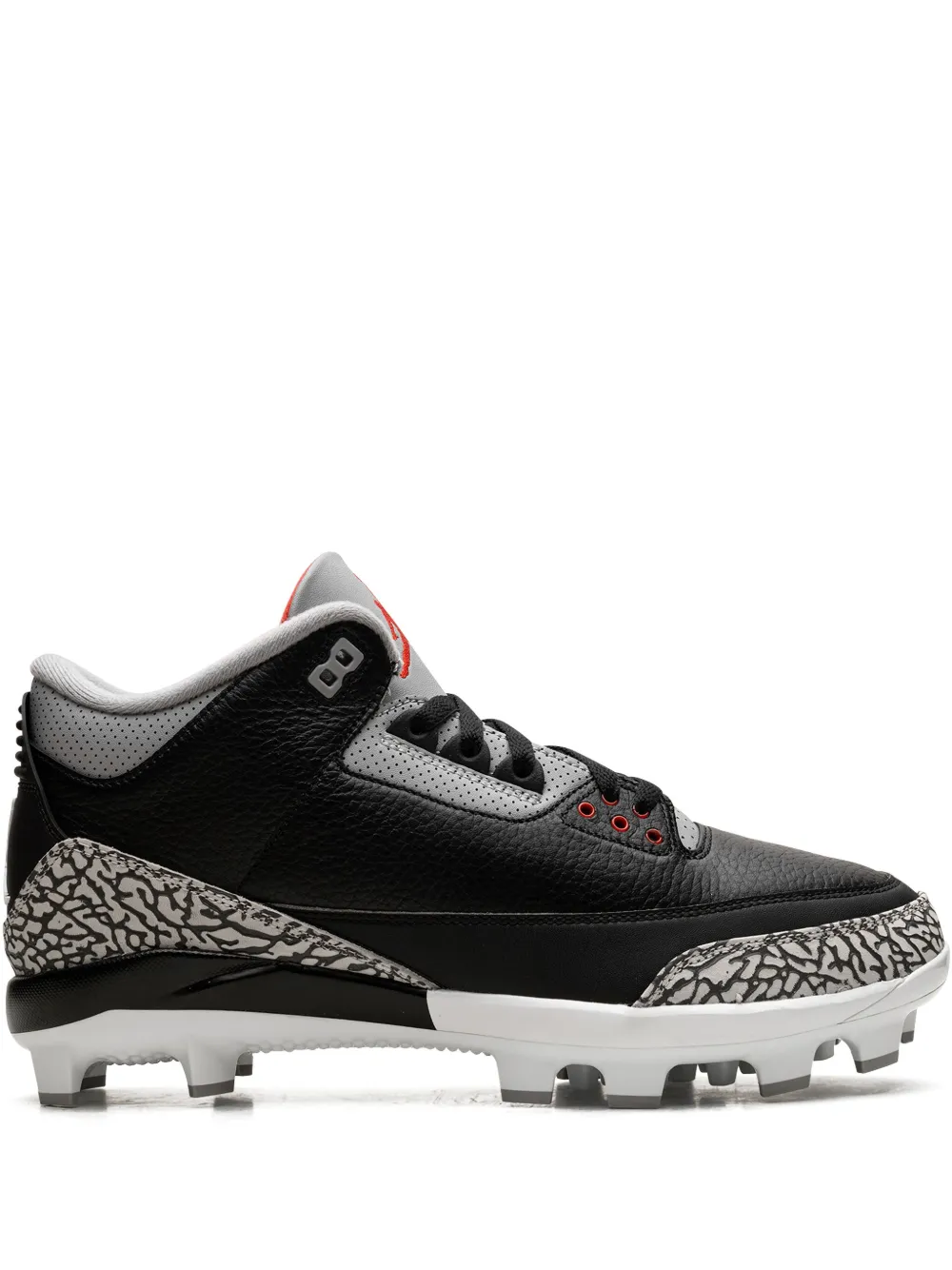 Jordan Air Jordan 3 Retro "Black/Fire Red/Cement Grey/White" cleats - Nero