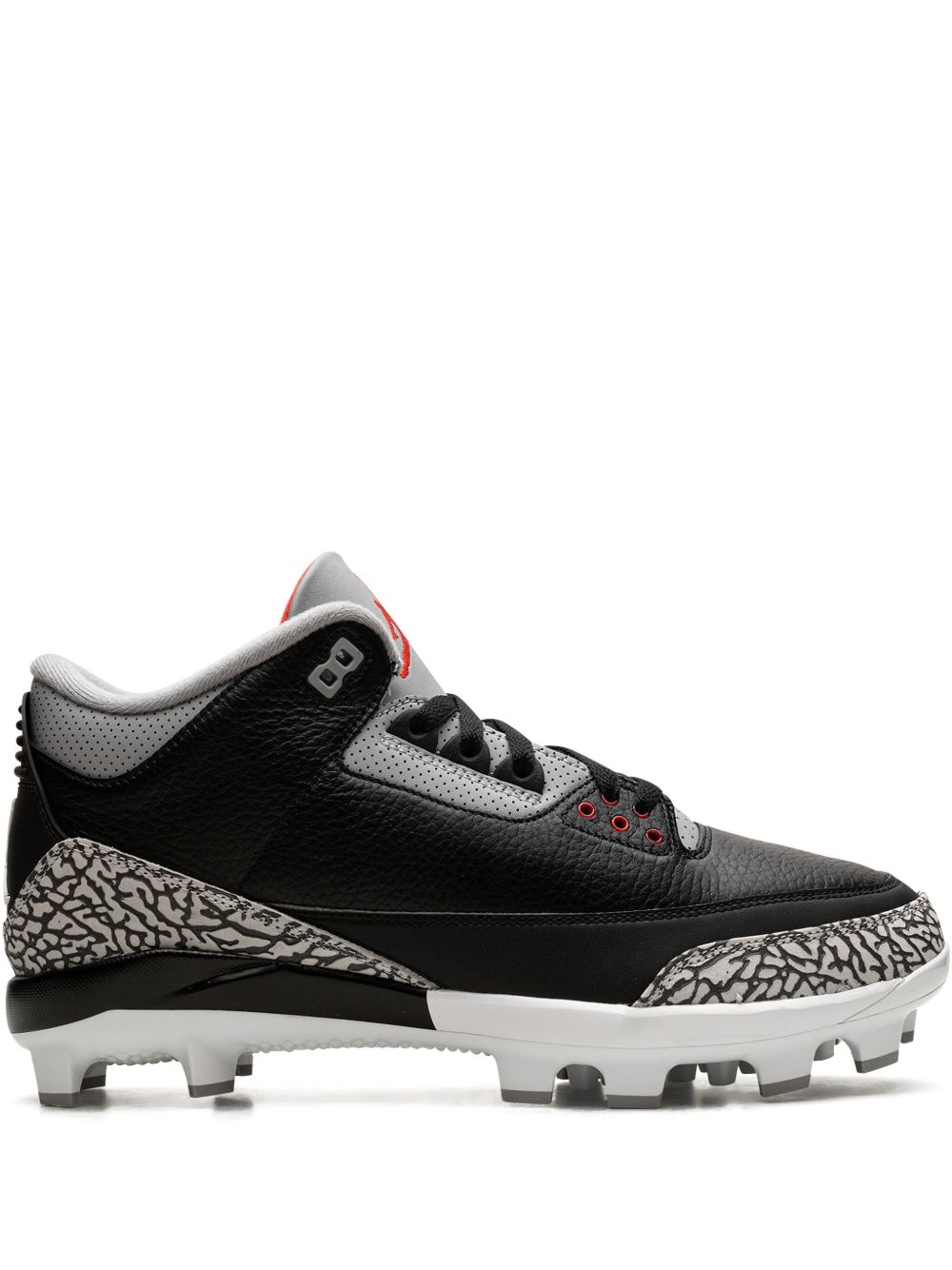 Jordan Air 3 Retro "Black Fire Red Cement Grey White" sneakers Zwart