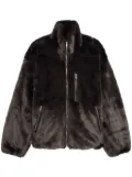 Song For The Mute faux fur track jacket - Brown