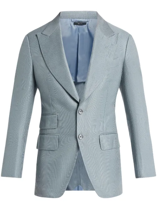 Blazer nervuré à simple boutonnage - TOM FORD - Modalova