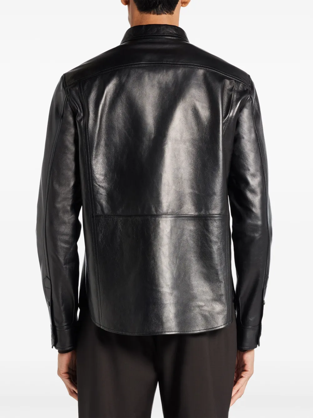 TOM FORD Nappa cowboy overhemd Zwart