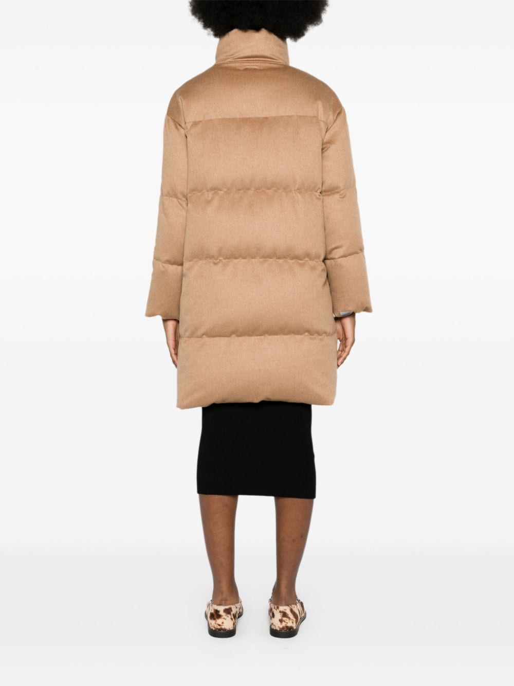 Shop Max Mara Dante Puffer Coat In Neutrals