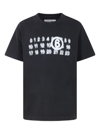 MM6 Maison Margiela Kids プリント Tシャツ | ブラック | FARFETCH JP