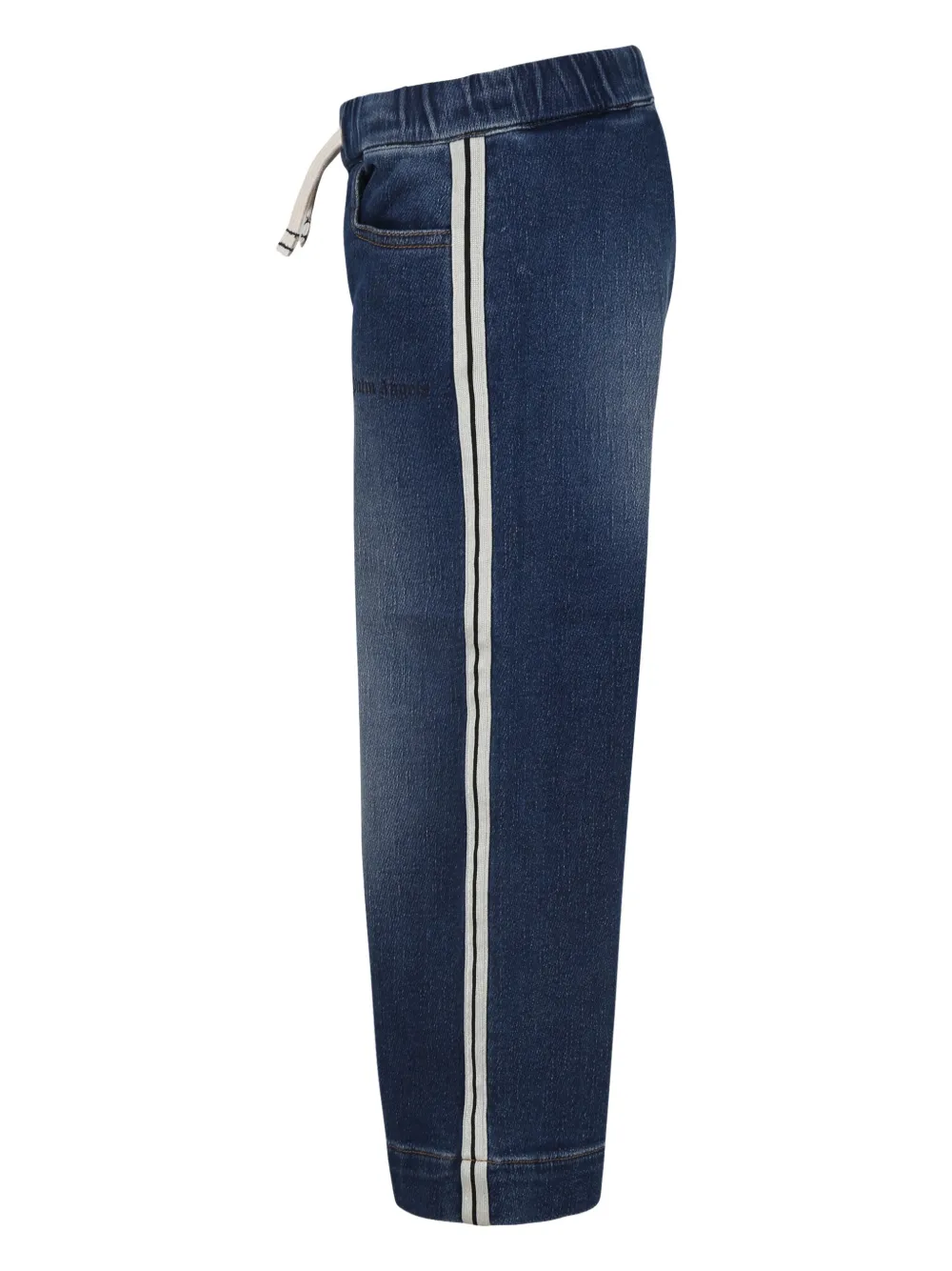 Palm Angels Kids Jeans met gestreepte afwerking Blauw