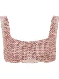 AMIRI tweed bralette - Pink