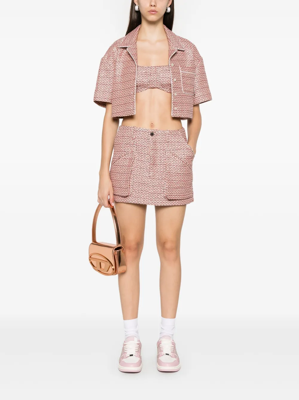 AMIRI Tweed bralette - Roze