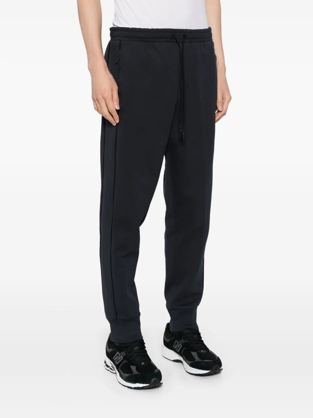 Hugo Boss Artwork-embossed Track Pants In Blue