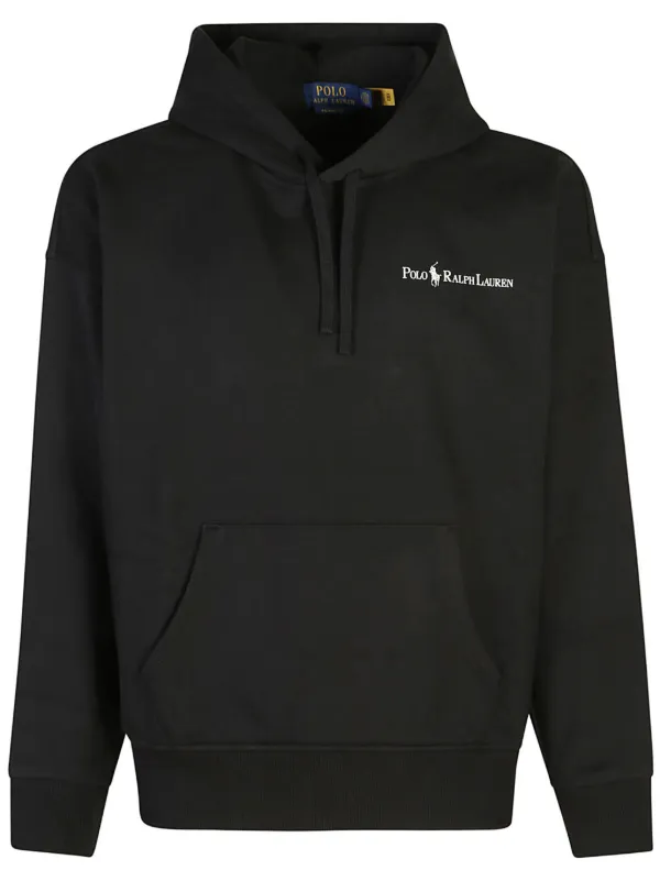 Ralph lauren black hoodie mens best sale