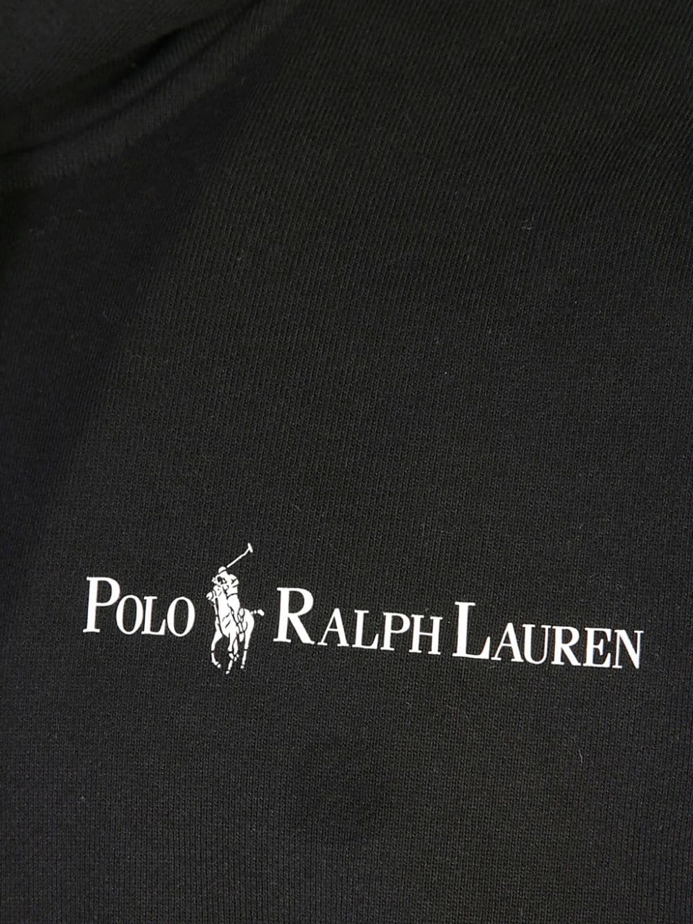 Shop Polo Ralph Lauren Logo-print Drawstring Hoodie In 黑色