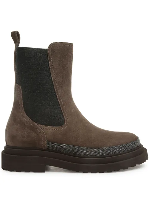 Bottines à ornements métalliques - Brunello Cucinelli - Modalova