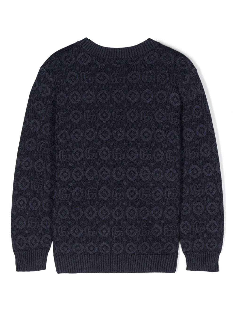 Shop Gucci Double G-jacquard Sweater In Blue