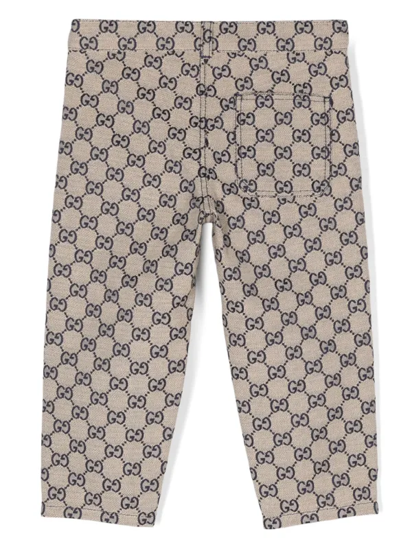 Gucci Kids GG Canvas Trousers Neutrals