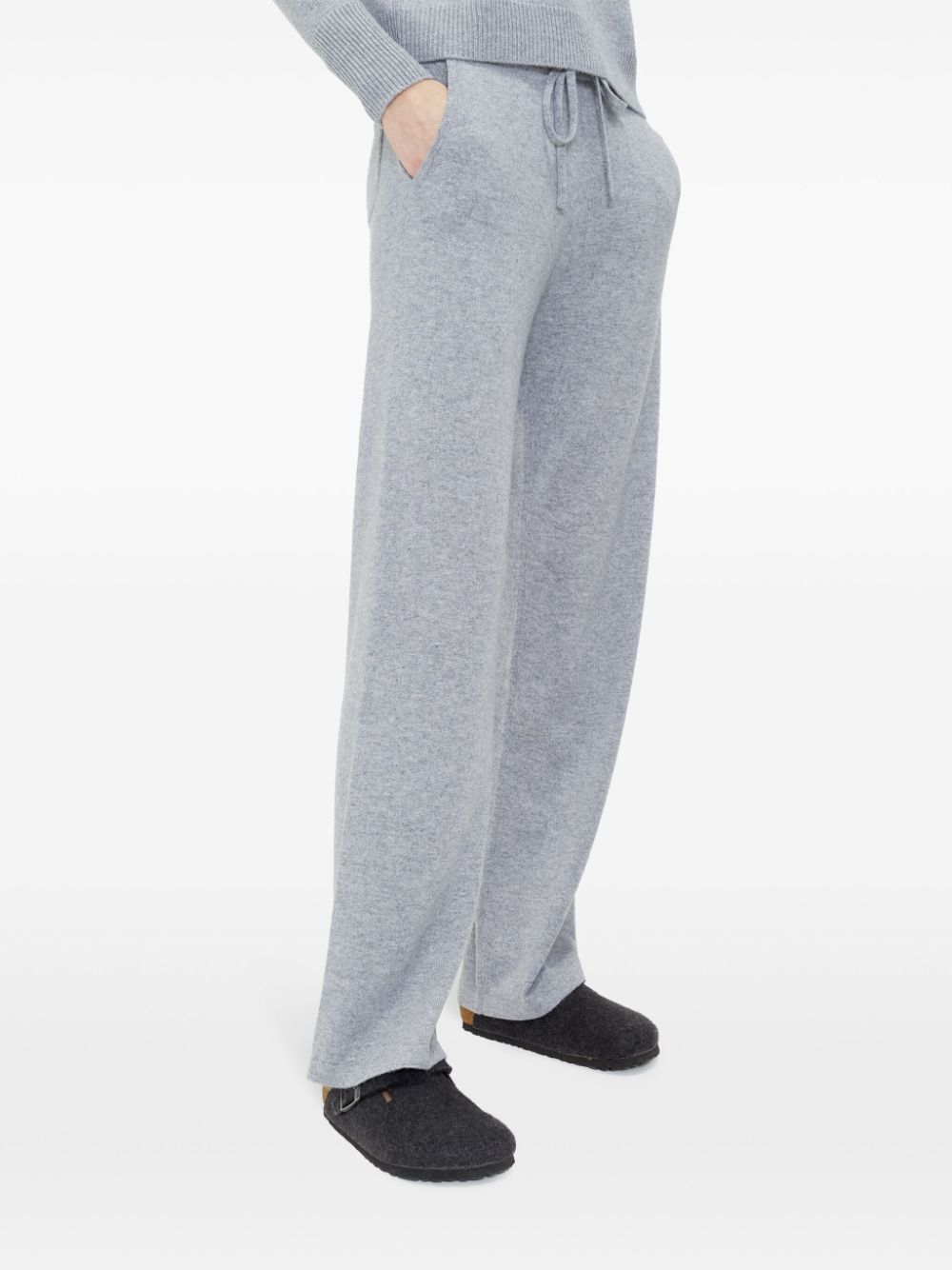 Shop Chinti & Parker Cashmere Flared Trousers In Grey