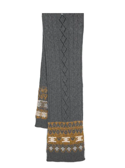 ERMANNO FIRENZE  intarsia-logo scarf