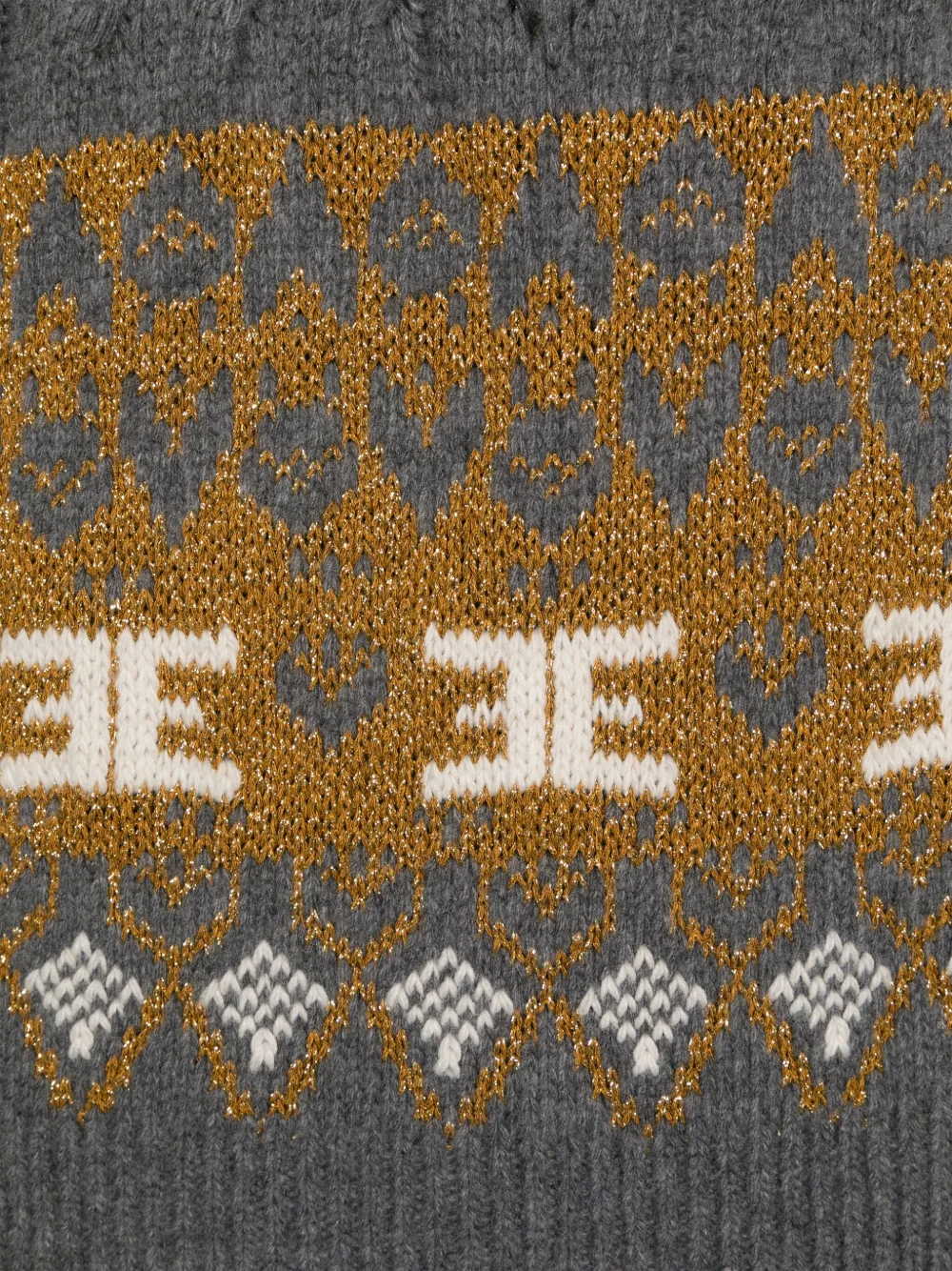 ermannofirenze ERMANNO FIRENZE Intarsia sjaal - Grijs