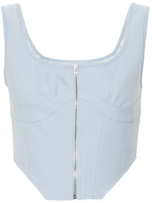 Amiri Zip-up Corset in Blue