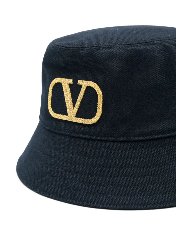 Valentino Garavani VLogo Bucket Hat | Blue | FARFETCH AO