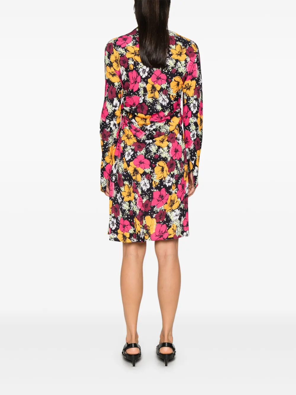 MOSCHINO JEANS Jurk met bloemenprint Zwart