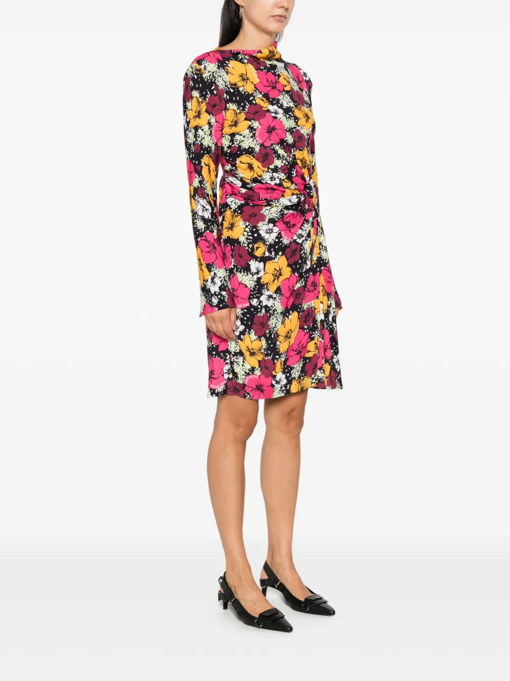 MOSCHINO JEANS Jurk met bloemenprint Zwart
