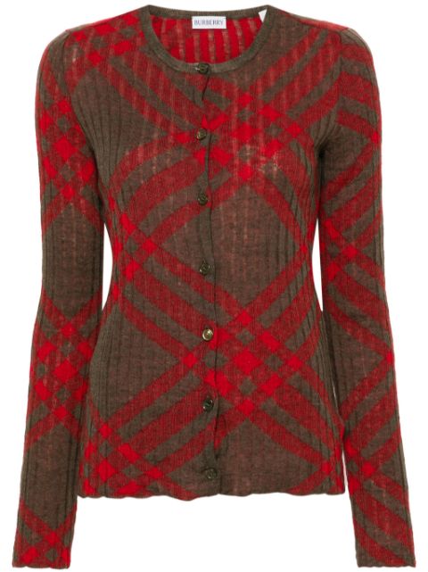 Burberry checked cardigan Women