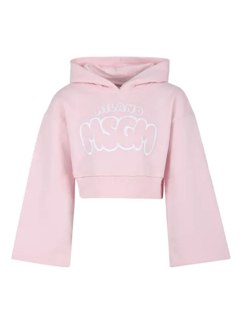 MSGM Kids hoodie con logo bordado