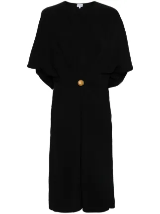 loewe pebble stretch-cotton midi-dress Loewe Pebble gathered cotton-blend midi dress Loewe