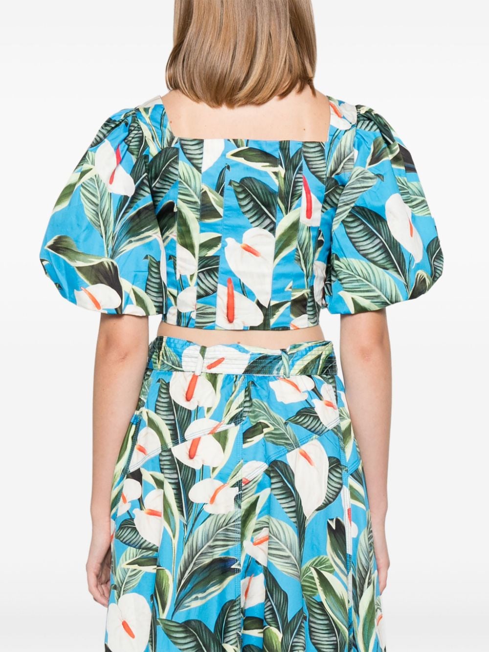 Shop Farm Rio Anthurium Garden Top In Blue