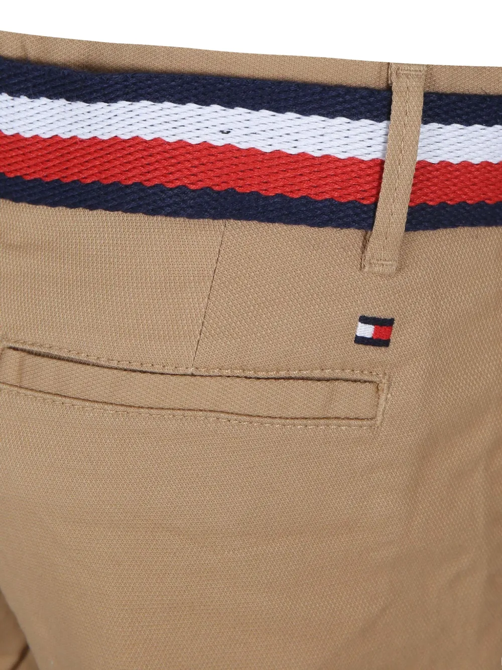 Tommy Hilfiger Junior Geweven chino shorts met ceintuur Beige
