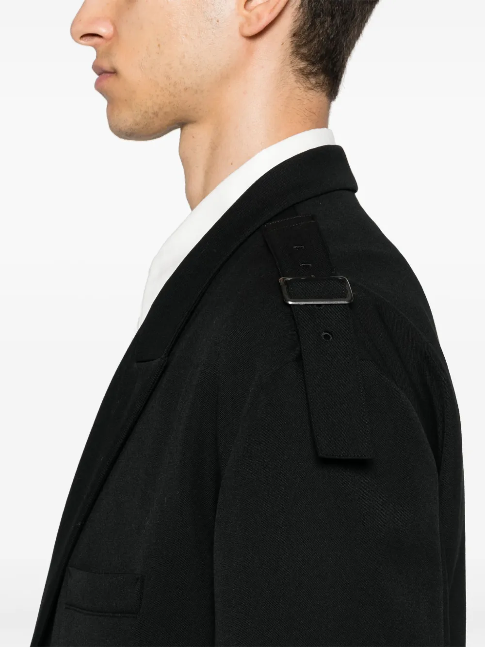 Yohji Yamamoto Wollen blazer Zwart