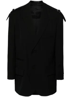 Raf Simons シングルブレスト ノースリーブジャケット | ブラック