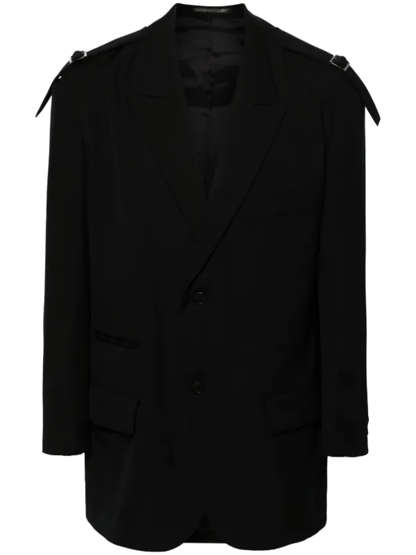 ヨウジヤマモト　ウールジャケット Yohji Yamamoto ウール ジャケット | ブラック | FARFETCH JP