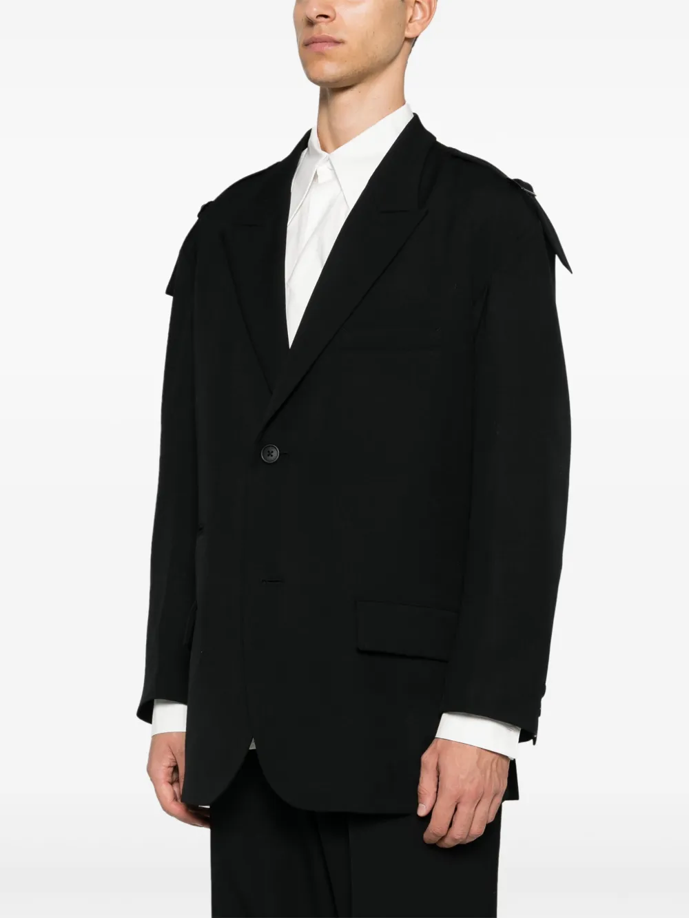 Yohji Yamamoto Wollen blazer Zwart