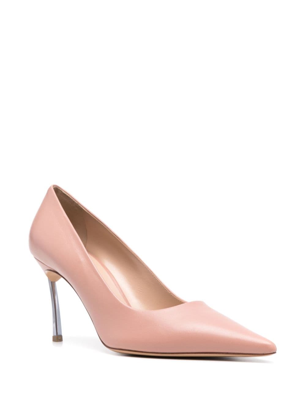 Shop Casadei Blade 80mm Pumps In Pink