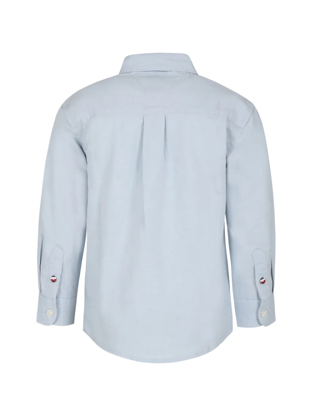 Tommy Hilfiger Junior Flag-embroidered Shirt In Blue