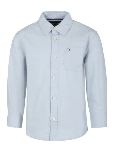 Tommy Hilfiger Junior camisa con bordado de bandera