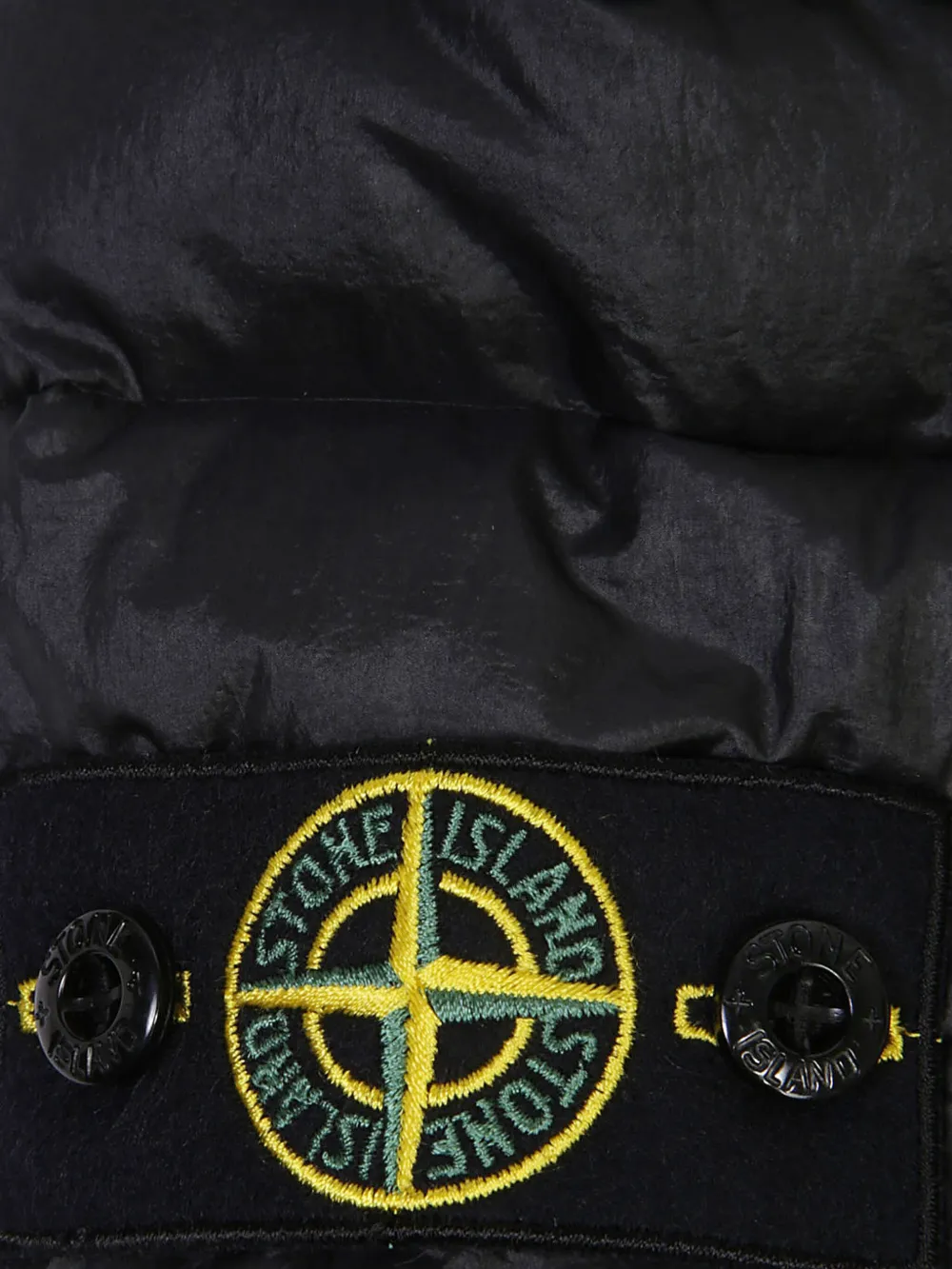 Stone Island Junior Gewatteerd jack met rits Zwart