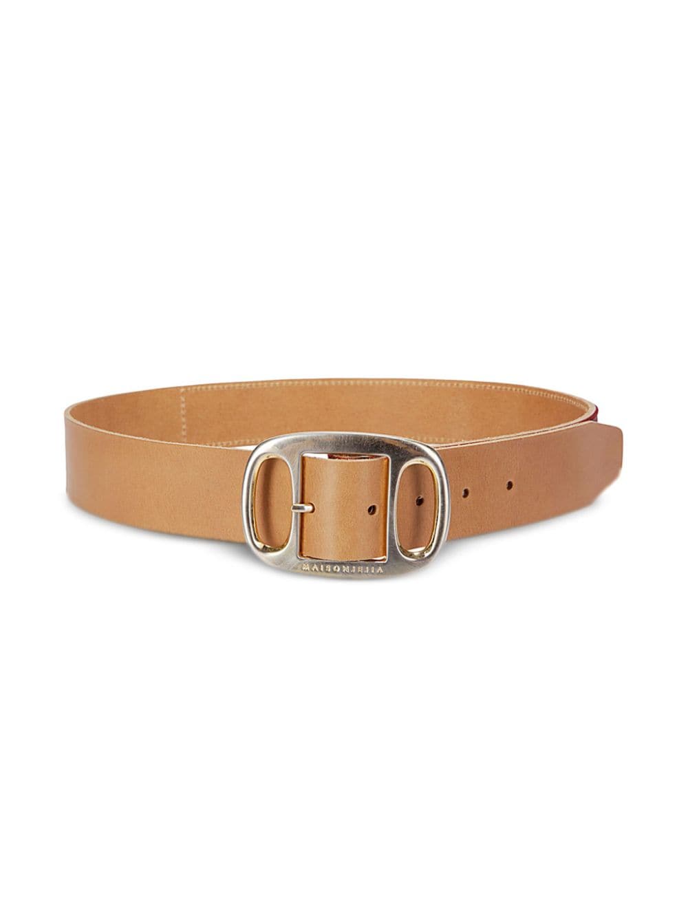 Shop Jejia Striped Leather Belt In Red