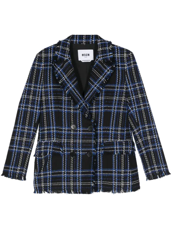 MSGM ツイードジャケット | ブラック | FARFETCH JP