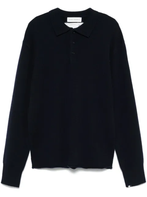 extreme cashmere decorative-stitching polo sweater