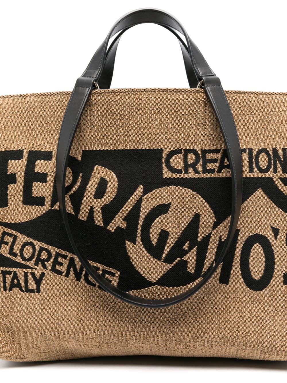 Shop Ferragamo Medium Logo Tote Bag In Neutrals