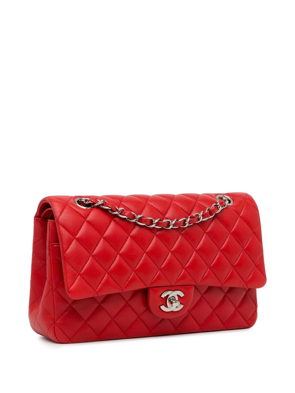 Affordable HOT SALE CHANEL 2013-2014 Medium Classic Lambskin Double Flap shoulder bag Women