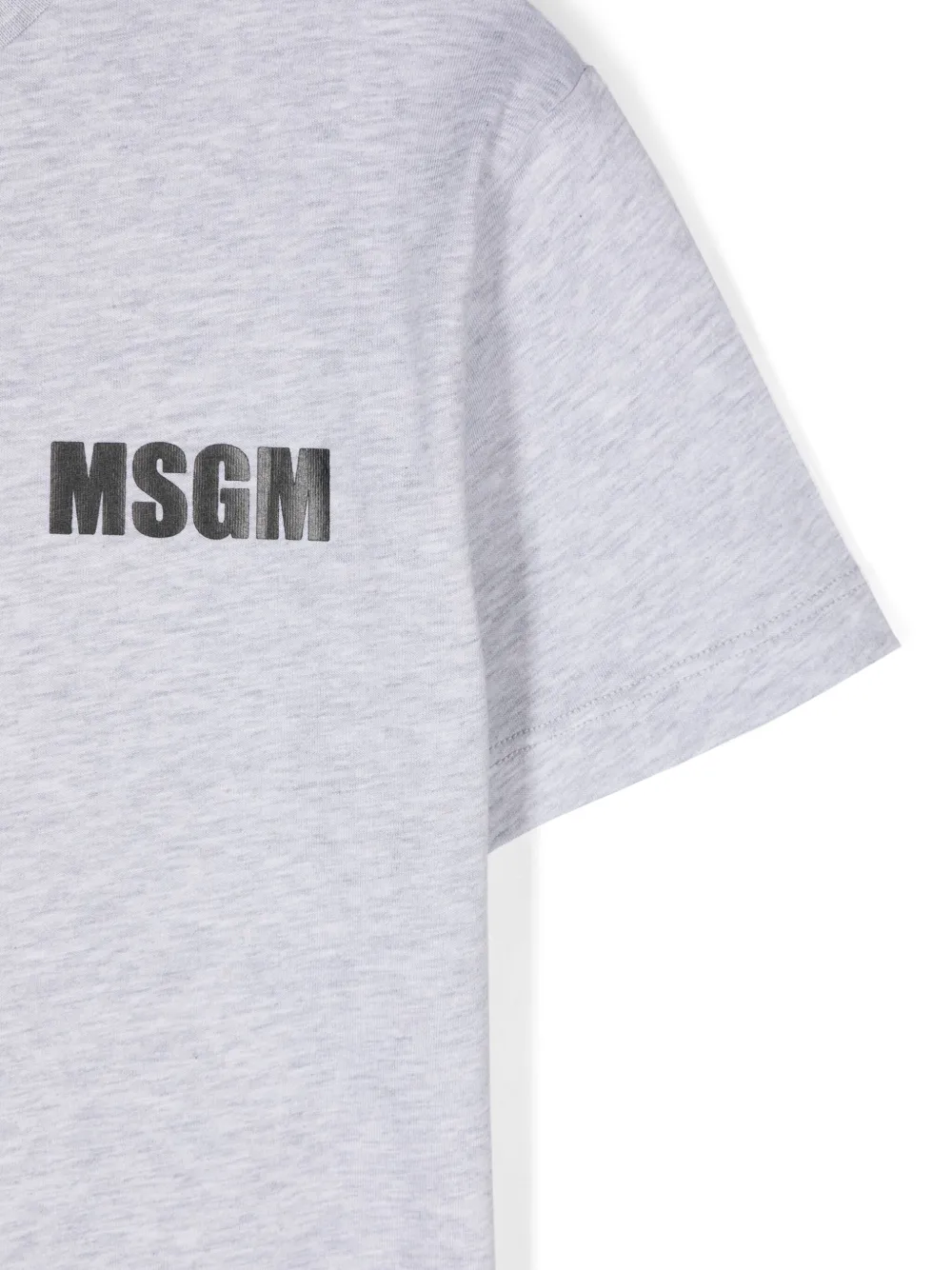 Msgm Logo-print T-shirt In Grey