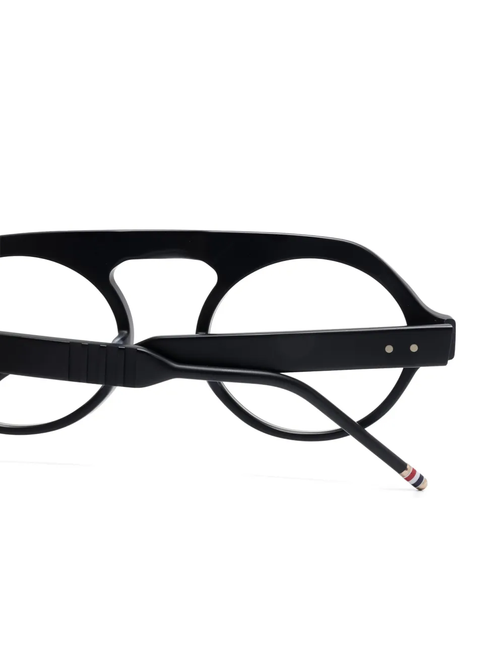 Thom Browne Eyewear Zonnebril met RWB-streep Zwart
