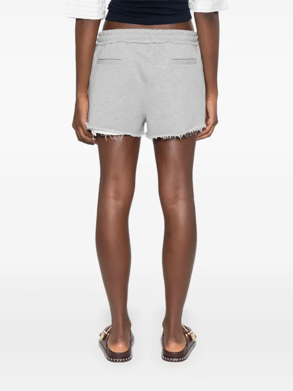 【関税&送料込】Miu Miu Grey Cotton Shorts Knitted cotton shorts in grey - Miu Miu | Mytheresa