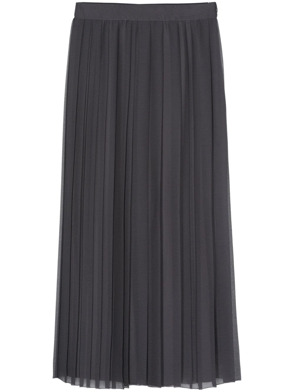 pleated midi skirt