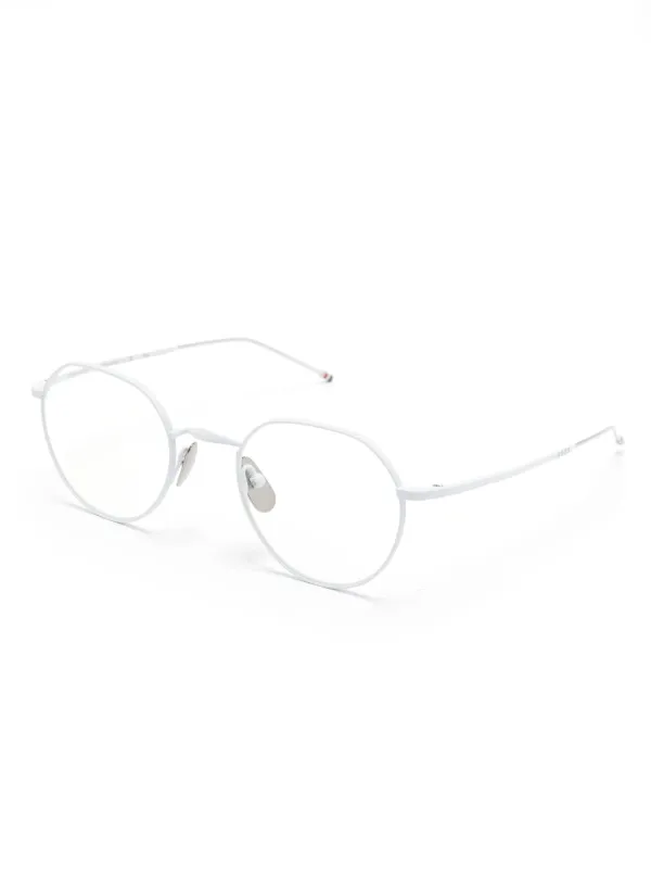 Thom Browne Eyewear Titanium Round Glasses White FARFETCH PH