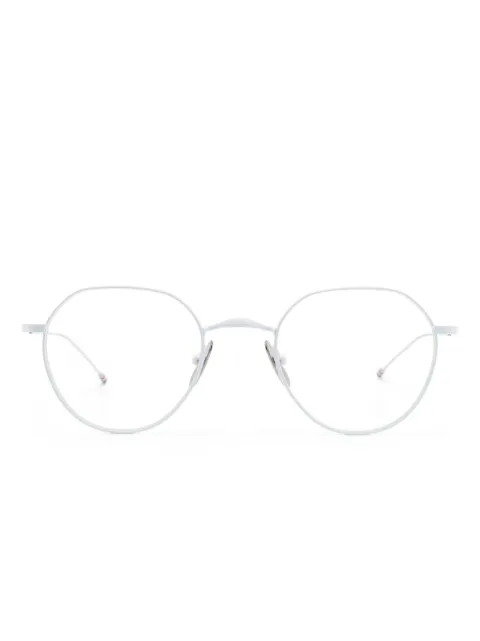 Thom Browne Eyewear lentes de titanio con armazón redonda