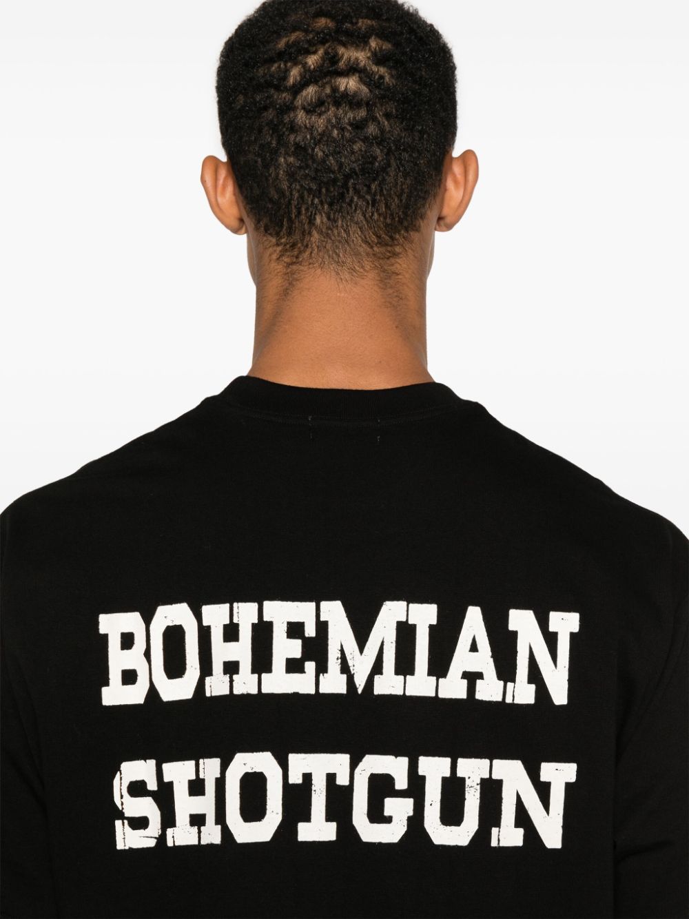 Shop Yohji Yamamoto Bohemian Shotgun T-shirt In Black