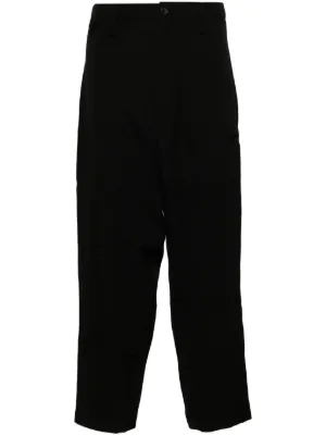 Yohji Yamamoto クロップドパンツ | ブラック | FARFETCH JP
